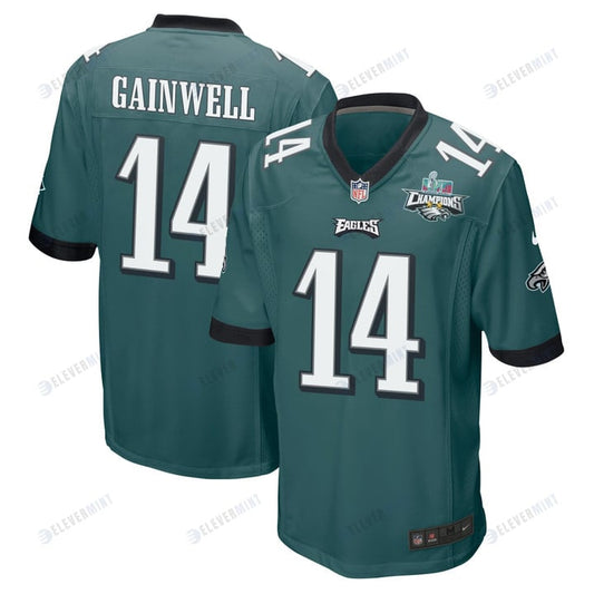 Kenneth Gainwell 14 Philadelphia Eagles Super Bowl LVII Champions 2 Stars Men Game Jersey - Midnight Green