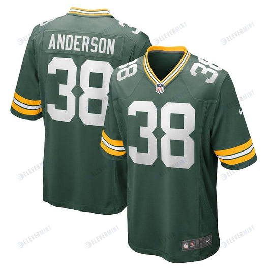 Zayne Anderson 38 Green Bay Packers Men Team Game Jersey - Green