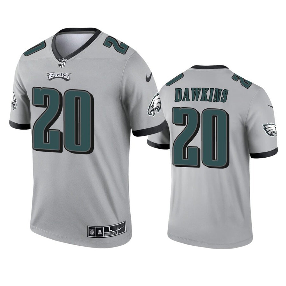 Men's Philadelphia Eagles Brian Dawkins Inverted Legend Jersey - Silver