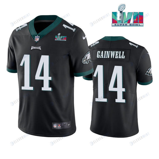 Kenneth Gainwell 14 Philadelphia Eagles Super Bowl LVII Vapor Limited Men Jersey - Black