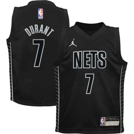 Kevin Durant Brooklyn Nets Jordan Brand Preschool 2022/23 Statement Edition Jersey - Black