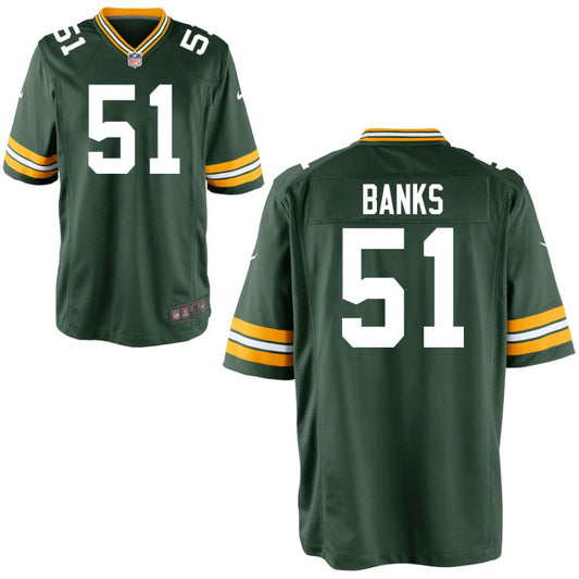 Keshawn Banks Green Bay Packers Nike Youth Game Jersey - Green