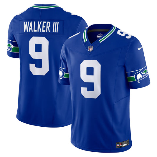 Kenneth Walker III Seattle Seahawks Nike Throwback Vapor F.U.S.E. Limited Jersey - Royal