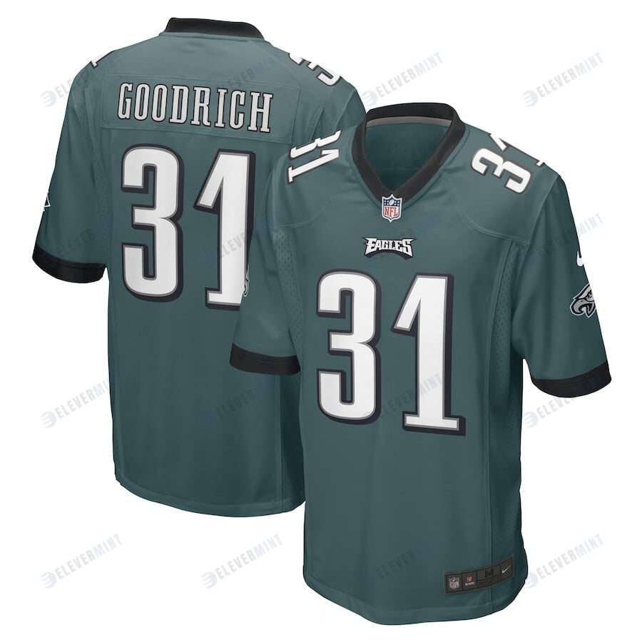 Mario Goodrich Philadelphia Eagles Game Player Jersey - Midnight Green